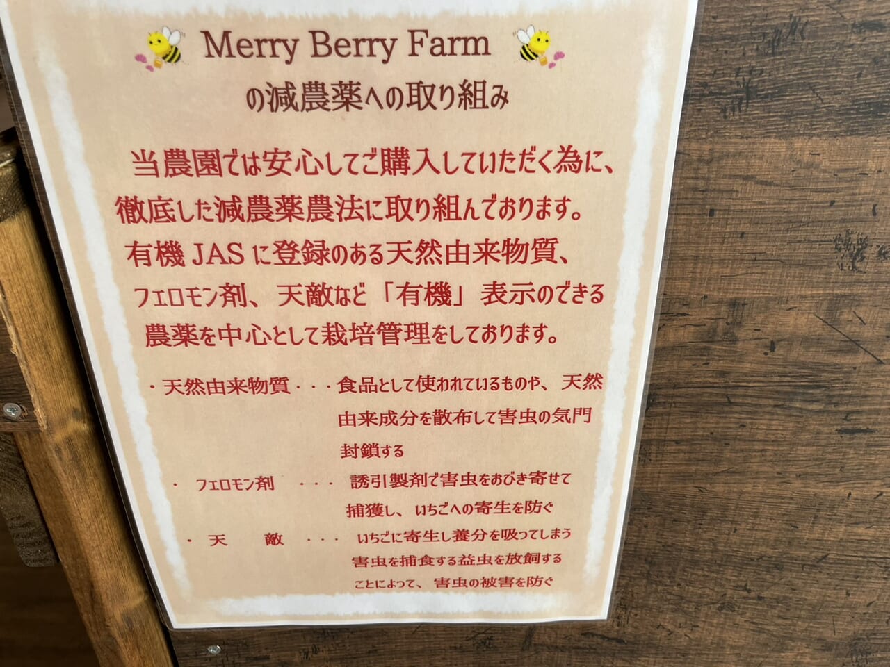 MerryBerryFarmの減農薬の取組みについて