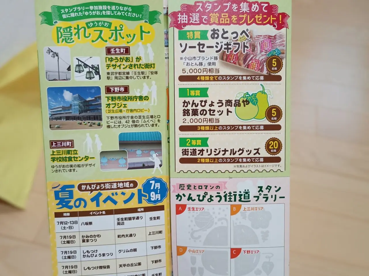 歴史とロマンのかんぴょう街道スタンプラリー開催中