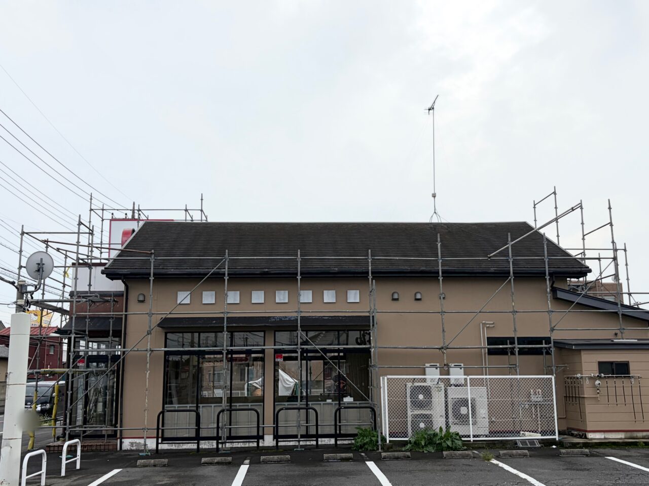 しんぱち食堂 栃木小山店の建設中の様子