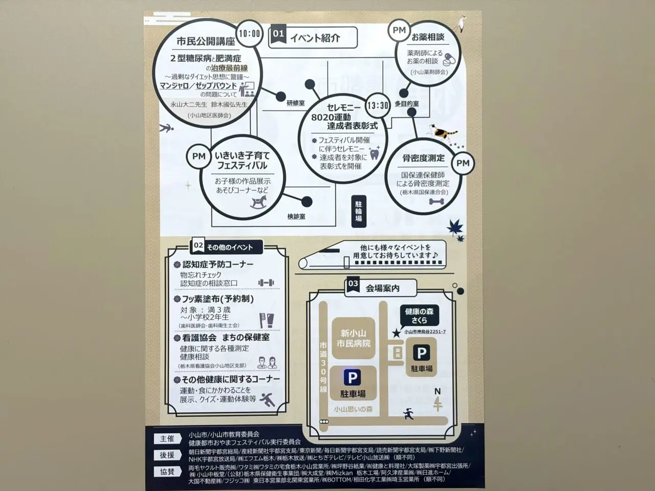 健康都市おやまフェスティバルのポスター